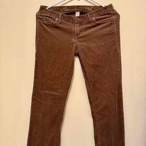 Vintage Y2K Abercrombie & Fitch Brown Low Rise Corduroy Pants